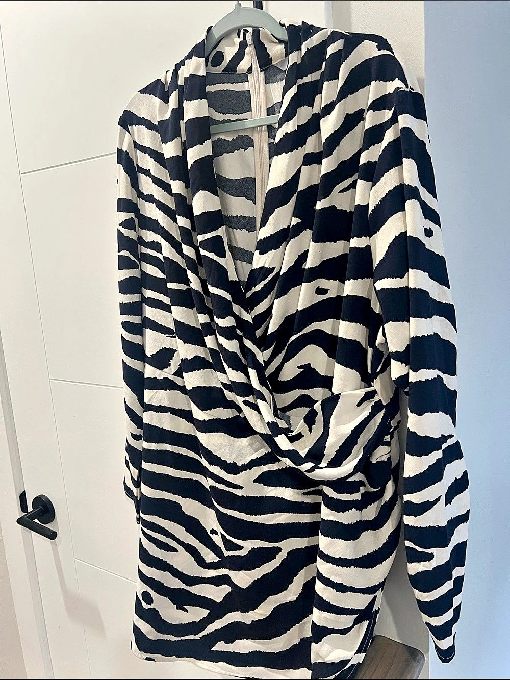 H&M Draped Dress, Zebra Print Mini Dress XXL